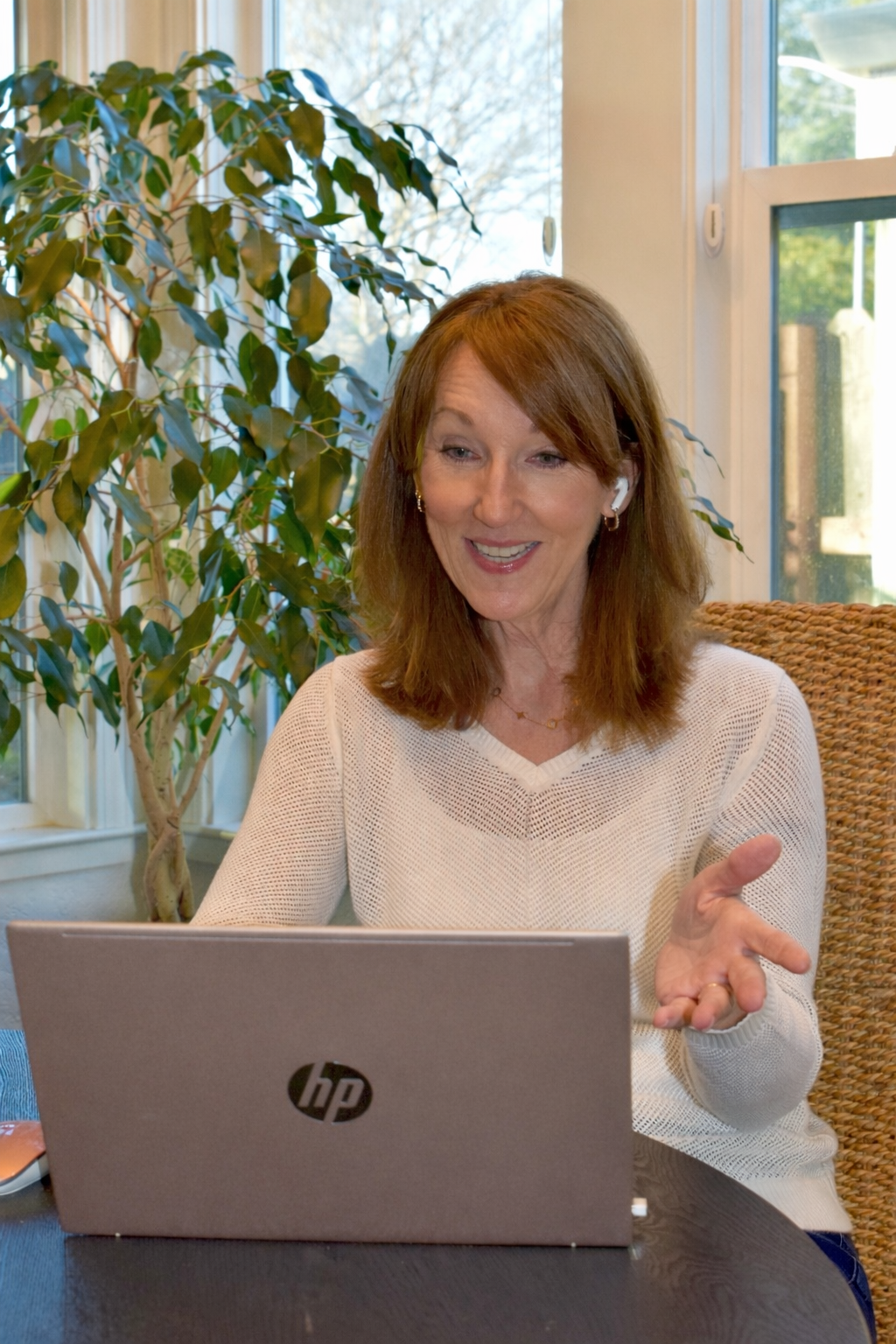 Erin Free on a warm, supportive video coaching call